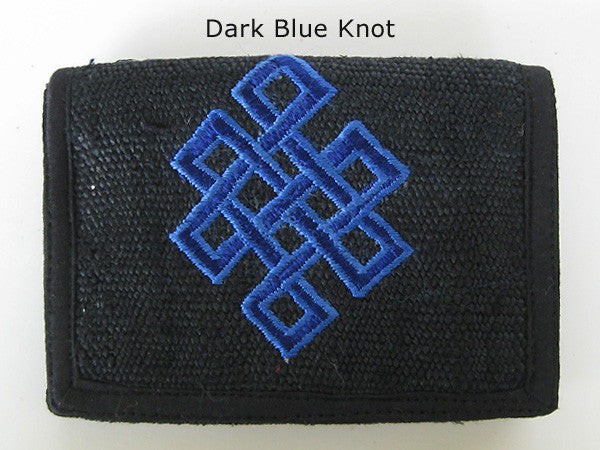 Knot of Eternity on Black Hemp Wallet