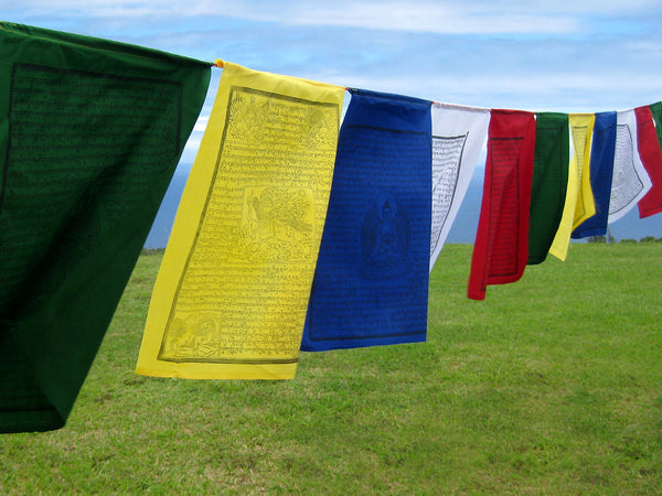 25 Large Tibetan Prayer Flags, high grade cotton