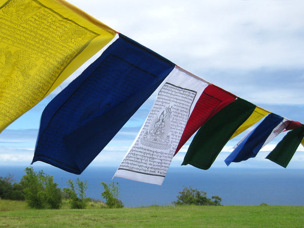 25 Large Tibetan Prayer Flags, high grade cotton