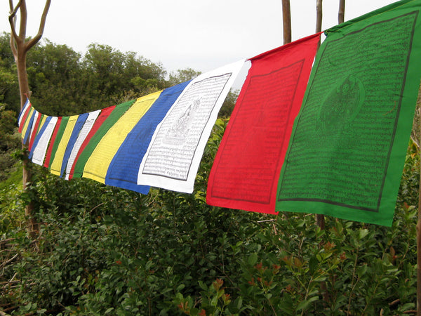 25 Large Tibetan Prayer Flags, high grade cotton
