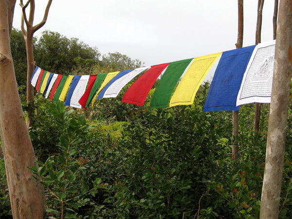 25 Large Tibetan Prayer Flags, high grade cotton