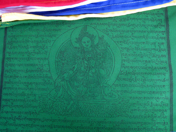 5 Large Tibetan Prayer Flags, high grade cotton