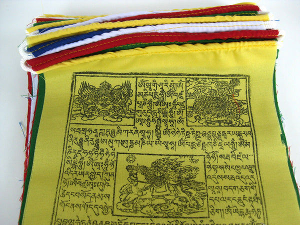 25 Small Tibetan Prayer Flags, high grade cotton