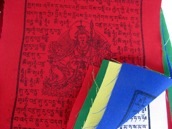 25 Small Tibetan Prayer Flags, high grade cotton