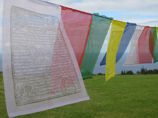 25 Large Tibetan Prayer Flags, polyester