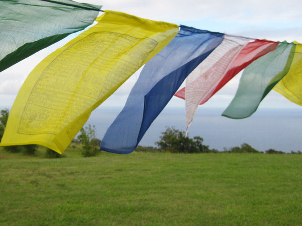25 Large Tibetan Prayer Flags, polyester