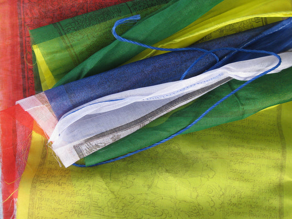 25 Large Tibetan Prayer Flags, polyester
