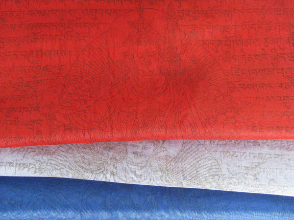 25 Large Tibetan Prayer Flags, polyester