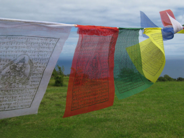 25 Small Tibetan Prayer Flags, polyester