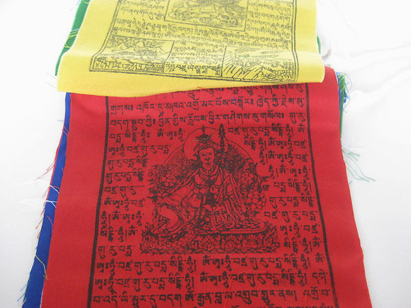 5 rolls of small Tibetan Prayer Flags, 10 flags per roll, 50 flags total