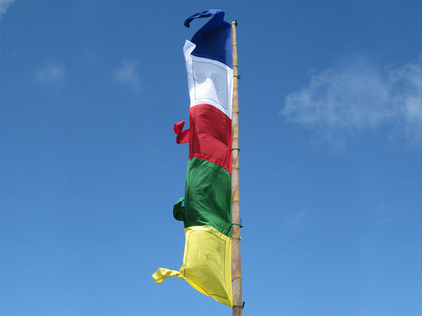 Vertical Tibetan Prayer Flags, Dar-cho, in  high quality cotton