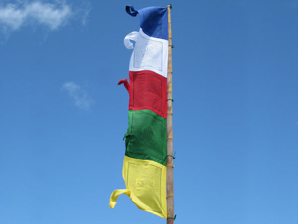 Vertical Tibetan Prayer Flags, Dar-cho, in  high quality cotton