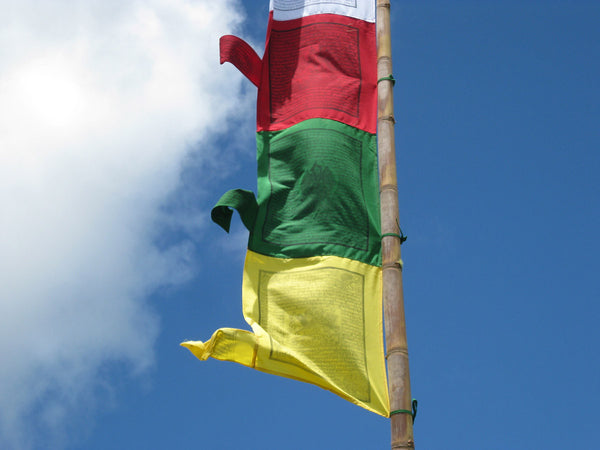 Vertical Tibetan Prayer Flags, Dar-cho, in  high quality cotton