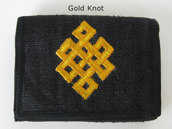 Knot of Eternity on Black Hemp Wallet