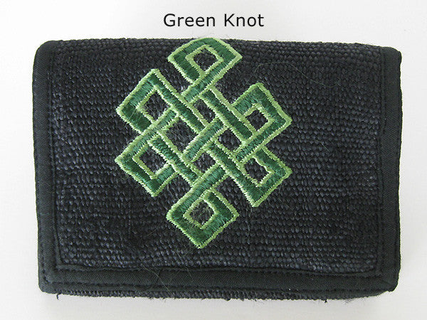 Knot of Eternity on Black Hemp Wallet