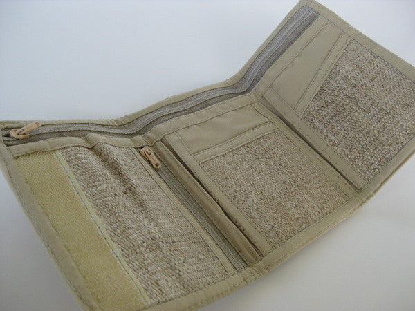 Hemp Wallet with Sun Embroidery