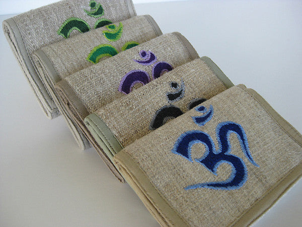 Hemp Wallet with Om Embroidery