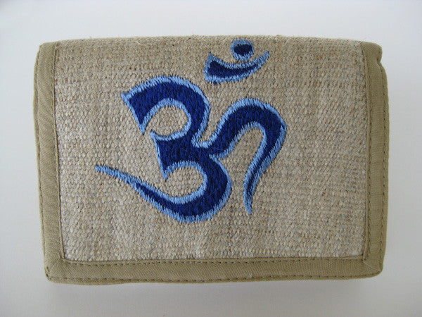 Hemp Wallet with Om Embroidery