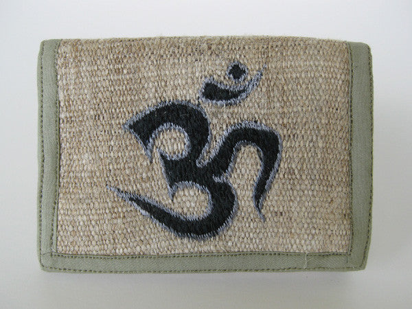 Hemp Wallet with Om Embroidery