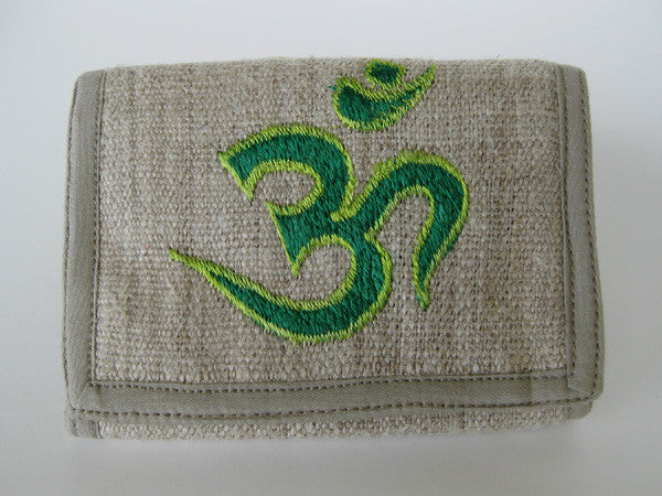 Hemp Wallet with Om Embroidery
