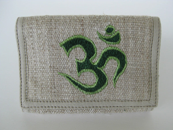 Hemp Wallet with Om Embroidery