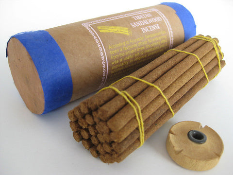 Tibetan sandalwood incense sticks with burner