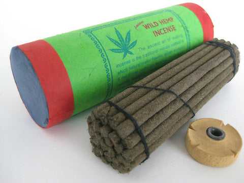Wild Flora Hemp Oil Tibetan Incense sticks with burner