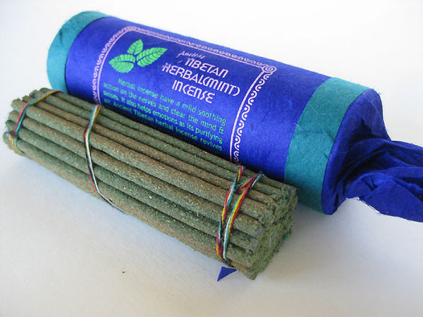 Tibetan Mint Incense sticks with burner