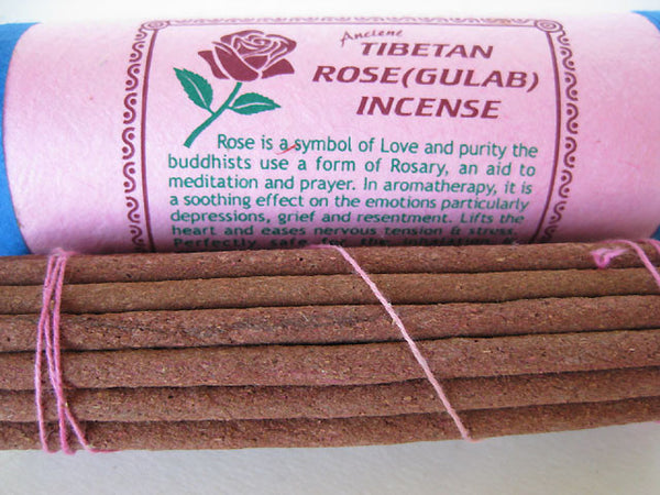 Gulab, Tibetan Rose Incense sticks with incense burner