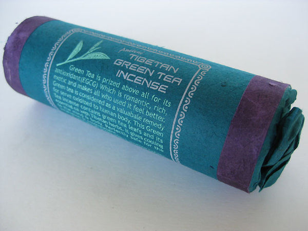Tibetan Green Tea Incense with incense burner