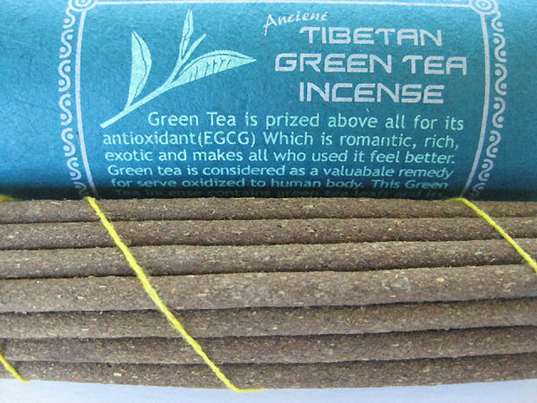 Handmade natural incense made with green tea