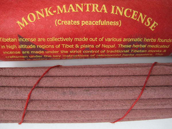 Monk Mantra Tibetan incense with sandalwood, clove, and nutmeg
