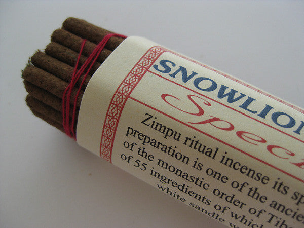 Snowlion Tibetan incense handmade in the Himalayas