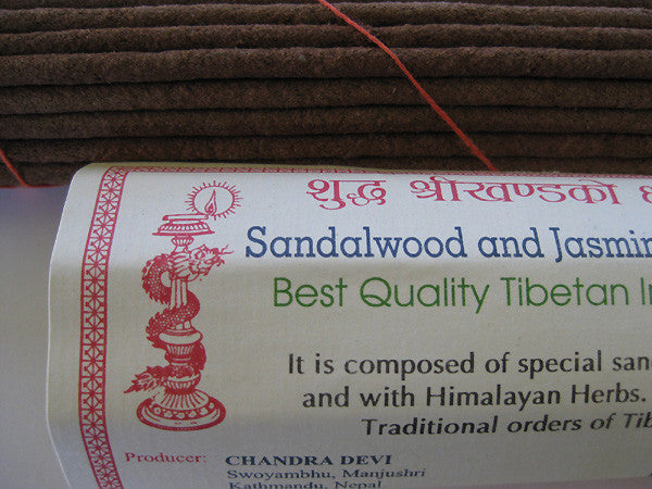 Sandalwood and Jasmine traditional Tibetan Incense