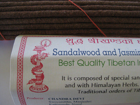 Sandalwood and Jasmine traditional Tibetan Incense