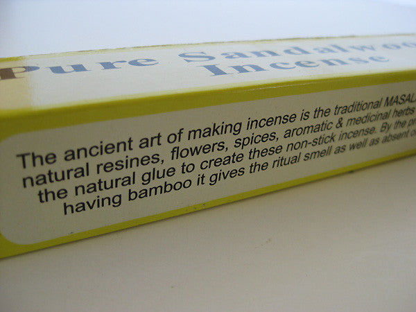 Pure Sandalwood Incense comes with a small wooden incense burner