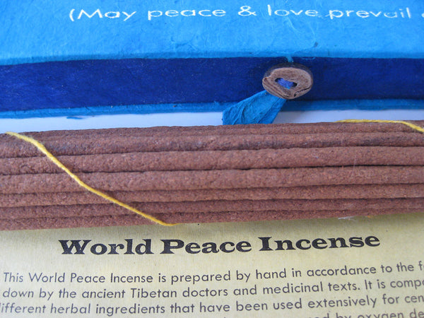 World Peace incense in a reusable box
