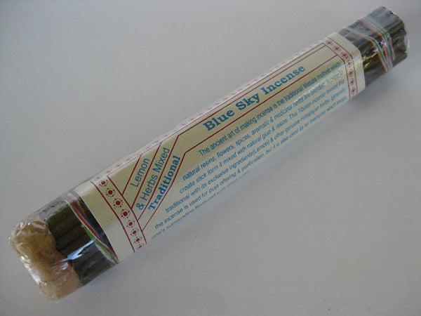 Blue Sky Incense comes with a small wooden incense burner