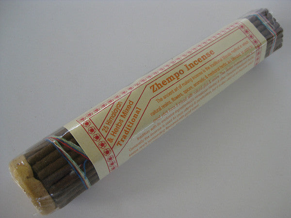 Zhempo Incense comes with a small wooden incense burner