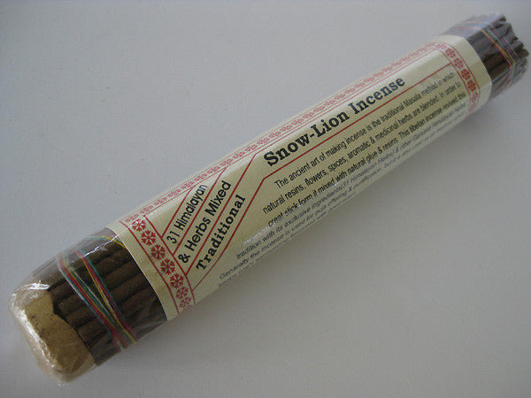 Snow-Lion Incense comes with a small wooden incense burner