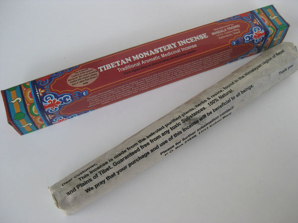 Tibetan Monastery incense, 10" long sticks