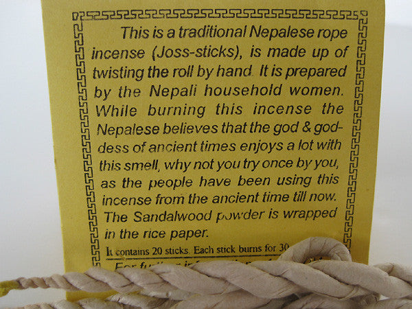 Himalayan Rope Incense, Sandalwood