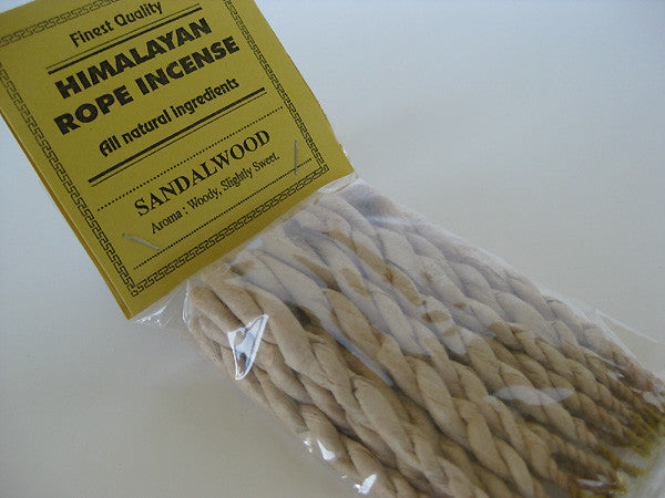 Sandalwood Rope Incense handmade in Nepal