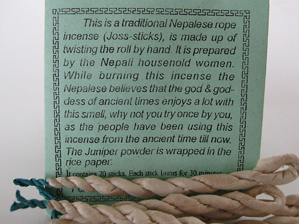 Himalayan Rope Incense, Juniper