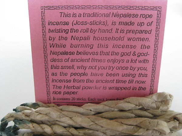 Himalayan Rope Incense, Herbal