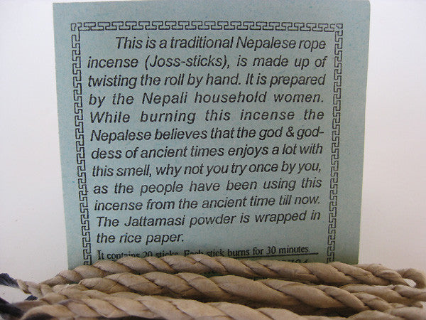 Himalayan Rope Incense, Jattamasi