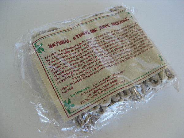Nepali art, traditional recipe, ayurvedic rope incense