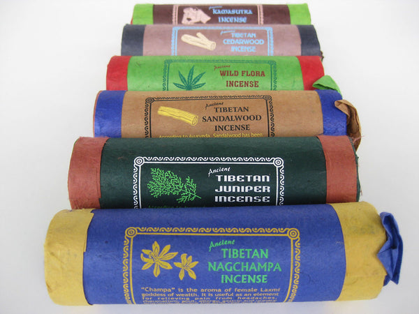 Set of six excellent Tibetan incense blends
