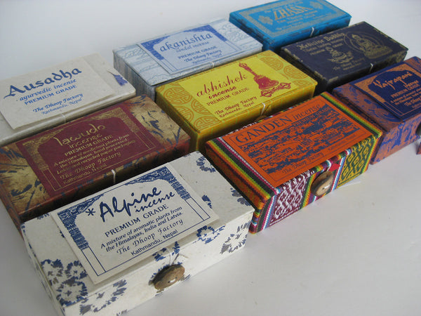 Set of nine Premium blends of Tibetan Incense