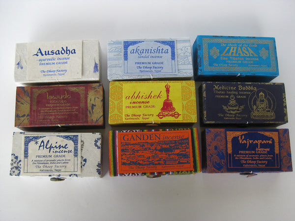 Set of nine Premium blends of Tibetan Incense